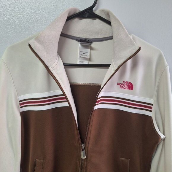 The North Face Full Zip Sweatshirt Brown Tan Womens XS Zip Pockets - Picture 3 of 15